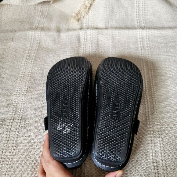 ALEGRIA DAYNA ICE ICE BABY leather clogs METALLIC SILVER BLACK Size 6.5 36 - Picture 7 of 7